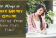 20 Ways to Make Money Online Working from Home Part Time