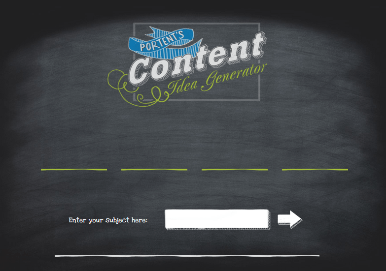 Portent’s Content Idea Generator