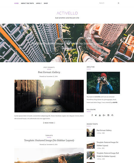 Activello is another top-rated free responsive wordpress theme available at wordpress.org