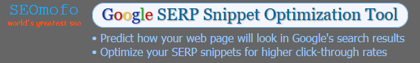 Google SERP Snippet Optimization Tool