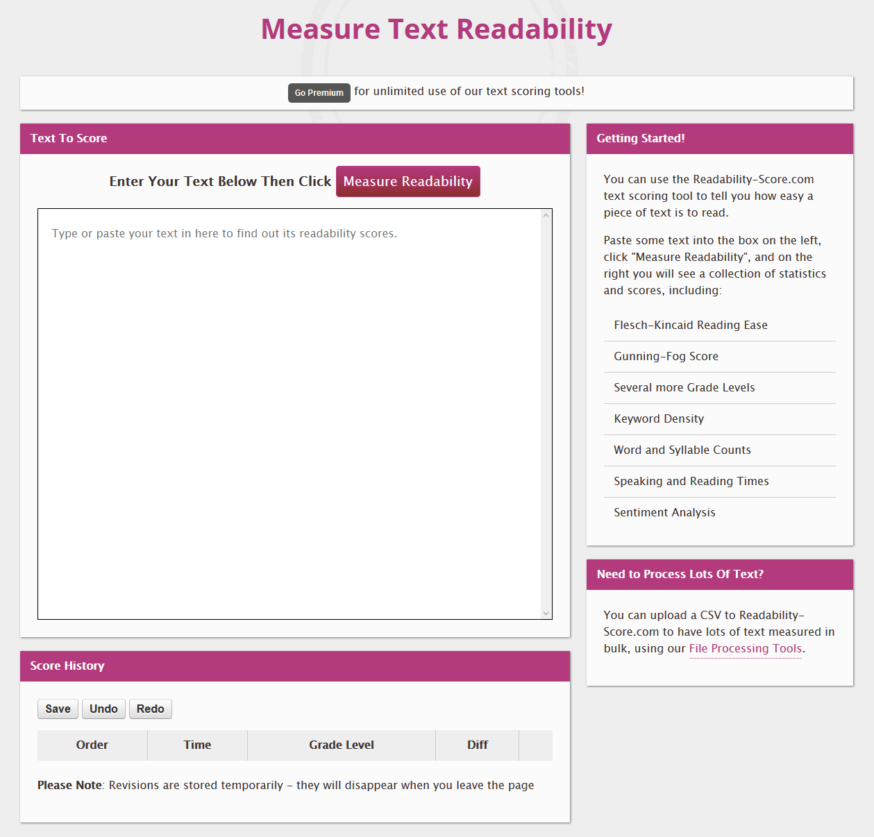 Check Your Readability Score