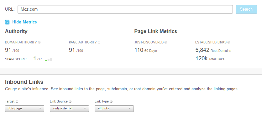 Moz - Open Site Explorer Link Research & Backlink Checker