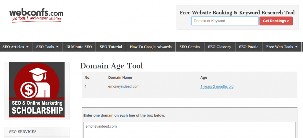 Authentic Domain Age Tools - Check Domain Age