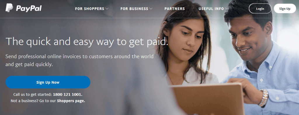 PayPal - platform for money transactions for small businesses and freelancers