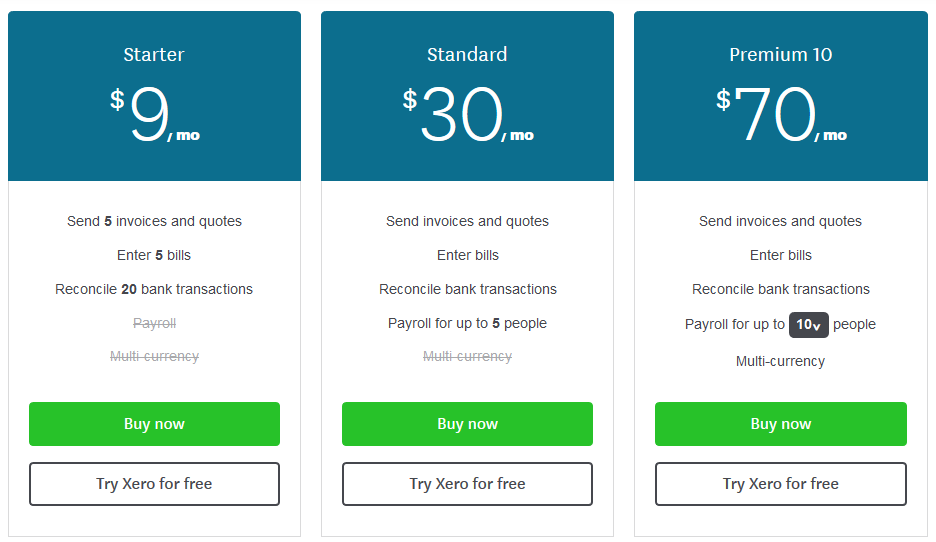 Pricing Plans for Small Business Accounting _ Xero